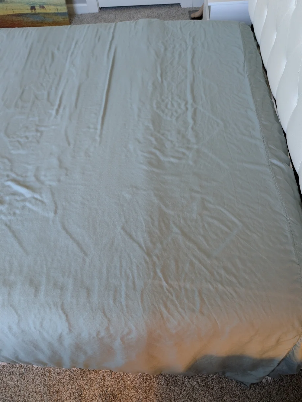 Pure Beech Sateen Sage Green 400T 100% Modal Queen Size Flat Sheet